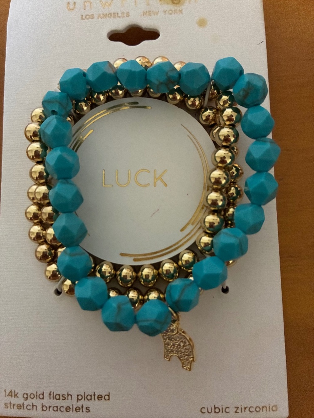 Women 14 gold flash plated stretch bracelet